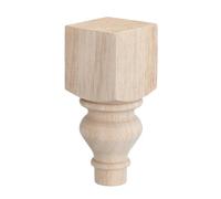 Uonlytech Patas de Sofá Redondas de Madera Maciza sin Terminar 6X15 CM Estilo Francés Rústico para Muebles Patas de Mesa y Otomana Soporte Reforzado y Decoración para Renovación DIY