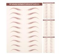 Uonlytech Pegatinas Efecto 3d Natural y Realista para Cejas Impermeables Tecnología de Transferencia de Agua 4 Hojas Adhesivas a Prueba de Sudor para Mujeres