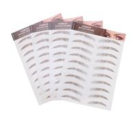 Uonlytech Pegatinas Resistentes al Agua y Reutilizables Marrón 6d para Cejas Postizas para Maquillaje Natural y Fácil Aplicación Papel de Transferencia 4piezas