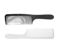 Uonlytech Peine Curvo para Cortar Pelo Masculino Dientes Flexibles y Resistentes, Diseño Ergonómico para Peluquería Profesional, Incluye 2 Unidades Negras, para Degradados y Estilos Cortos