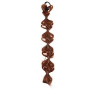 Uonlytech Peluca de Cabello Trenzado para Mujer con Burbujas, Extensión de Coleta Postiza en Color Marrón Claro, Trenza Tipo Globo Decorativa, Extensión de Pelo Sintético para Uso Diario