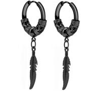 Uonlytech Pendientes Aros Colgantes Acero Inoxidable con Diseño para Mujer y Hombre Elegantes y Versátiles para Ocasiones