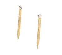 Uonlytech Pendientes de Borlas Cadena de Hueso de Serpiente y Gemas de Imitación para Mujer Aretes Largos y Colgantes para Fiesta Nochevieja