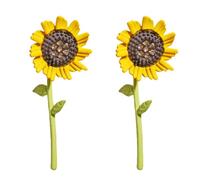 Uonlytech Pendientes de Girasol Creativos y Delicados Oreja de Moda para Mujer y Niña Pendiente de Flor para Uso Diario Dorados y Plateados Joyería Sencilla de Mujer