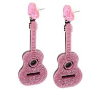 Uonlytech Pendientes de Guitarra para Mujer Tachuelas Acrílicas Retro, Diseño Elegante, Accesorios Oídos Ideales para Uso Diario y Eventos Obsequios