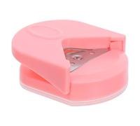Uonlytech Perforadora de Esquinas R4 para Papel y Cartulina Cortador Redondo para Tarjetas y Fotos Herramienta Manual para Manualidades y Scrapbooking Color Rosa Depósito para Recortes