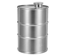 Uonlytech Petaca de Licor de Acero Inoxidable con Diseño de Barril de Gasolina Petaca para Whisky y Vino Portátil para Camping y Actividades al Aire Resistente y Elegante Color Plata