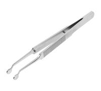 Uonlytech Pinzas de Cabeza Redonda de Acero Inoxidable para Masaje de Párpados Agarre Cómodo y Prevención de Óxido, Ideales para Glándulas de Meibomio