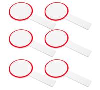 Uonlytech Pizarra de Puntuación Borrable 6 Piezas 10x20 Cm Círculo Rojo Portátil para Árbitros y Subastas, Tablero de Juego de Respuestas Rápido y Marcador Simple para Entrenadores
