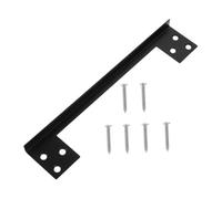Uonlytech Placa de Seguridad para Pestillo Inoxidable Refuerzo Resistente para Puertas Interiores y Exteriores Protección Antirrobo para Hogar y Oficina Instalación Diseño Negro