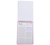Uonlytech Planificador Diario de Gestión, Bloc de Notas para Planificación, Calendario de Fechas en Color Rosa Claro, Agenda para Lista de Tareas y Programación Académica