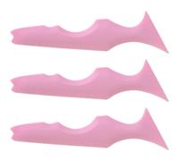 Uonlytech Plantilla de Delineador de Ojos de Silicona Rosa, Herramienta de Maquillaje con Superficie Lisa y Cómoda, Set de 3 Piezas para Maquillaje Preciso y Reutilizable