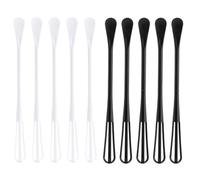 Uonlytech Plástico Pp Combinación de Cuchara y Batidor 10 Batidores Manuales Diseño Doble Cabeza para Mezclar y Airear de Huevos en Cocina y Repostería