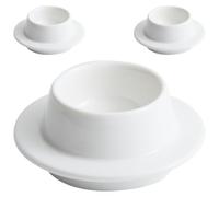 Uonlytech Platos de Salsa Diseño Sencillo de Color Claro Juego de 3 de Cerámica y Estilo Literario para Condimentos Adecuado para Decoración de Mesa
