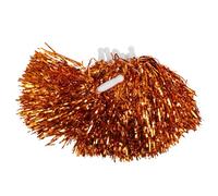 Uonlytech Pompones de Animadora Dorados Reutilizables, 10 Piezas Mango, Material Pet y Abs, Ideales para Celebraciones y Actuaciones de Baile