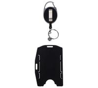 Uonlytech Porta Credencial Escolar de Aleación Negra Diseño Elegante, Resistente al Agua y Protección Confiable para Uso Diario en Oficina y Escuela