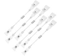 Uonlytech Porta Letreros Multifunción Blanco de Plástico y Acero Inoxidable Posición Ajustable, Soporte para Letrero Clip Flexible Adecuado para Centros Comerciales y Tiendas de Ropa