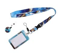Uonlytech Portatarjeta Transparente de PVC con Diseño de Mármol Azul Verde Funda Horizontal para Identificación para Tarjetas de Empleado Autobús