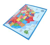 Uonlytech Póster Educativo Mapa de Estados Unidos para Preescolares, Carteles de Aprendizaje Cognitivo Impresión Resistente y Diseño Colorido para Aula y Decoración Varios estilos