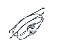 Uonlytech Pulsera de Costura Creativa Yin Yang, Aleación Resistente, para Parejas y Compañeros, Pulsera Conmemorativa de Muñeca, Diseño Étnico Tai Chi, Obsequio para Cumpleaños y Amistad,