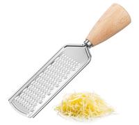 Uonlytech Rallador de Verduras de Acero Inoxidable Mango Redondo de Madera, Multiusos y Fácil de Usar para Cocina y Restaurantes