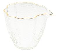 Uonlytech Recipiente de Vidrio para Té Diseño Martillado, Multifunción para Ceremonias de Té y Reuniones Personales, Transparente y Bien Elaborado