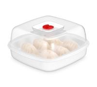 Uonlytech Recipiente para Cocinar al Vapor en Microondas Ventilación, Vaporera para Alimentos de Alta Temperatura Adecuado para Cocina al Vapor y Pescado