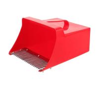 Uonlytech Recolector de Arándanos Rojo Peine Metálico, Mango Ergonómico | Pala Portátil de Plástico y Metal, Recolección Rápida, menos Fatiga, para Mayores y Huertos Pequeños