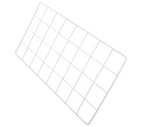 Uonlytech Rejilla Metálica Colgante de Pared 40x20 Cm, Expositor Multifuncional para Fotografías y Postales, Marco de Fotos de Cuadrícula en Color Gris Claro para Decoración y