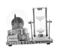 Uonlytech Reloj de Arena Vintage de Resina con Bola de Cristal Musical y Luz Decoración Retro para Escritorio y Centro de Mesa Adorno Práctico y Estable para Hogar u Oficina