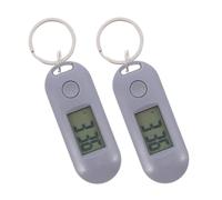 Uonlytech Reloj de Bolsillo Digital con Llavero 2 Piezas Mini Reloj Luminoso LED Gris Silencioso y Portátil para Estudiantes y Profesionales Adecuado para Uso en Exteriores y Gestión