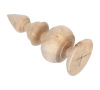 Uonlytech Remate de Poste de Madera Maciza sin Terminar 6x15 Cm, Remates Decorativos para Escaleras y Balaustres, Diseño Vintage Veta Natural para Decoración de Interiores y Cabeceros