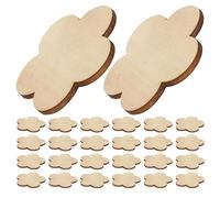 Uonlytech Rodajas de Madera Natural sin Terminar en Forma de Flor 50 Mm, 30 Piezas para Manualidades Diy, Adornos de Flor de Ciruelo Pintables para Decoración de Bodas, Proyectos Creativos