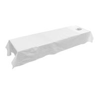 Uonlytech Sábana para Camilla de Masaje de Algodón Blanco Orificio Facial, Funda Práctica y Ligera para Salón de Belleza y Clínica, Diseño Simple y Reutilizable