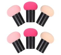 Uonlytech Set de 6 Esponjas de Maquillaje Acolchadas Cabeza de Hongo, Aplicadores para Base Líquida y Polvos, Ideales para Maquillaje Diario