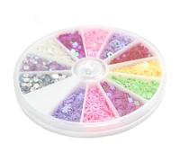 Uonlytech Set de Accesorios de Manicura Pegatinas para Uñas de Pvc, 2 Cajas 150 Piezas y Lentejuelas de 8,5 G para Decoración DIY en Casa Varios estilos