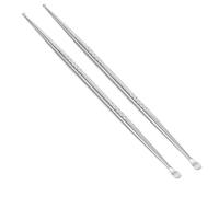 Uonlytech Sonda de Masaje para Puntos en Oreja 2 Unidades Inoxidable Plata Bolígrafo Detector de Puntos Acupresión Terapia Auricular