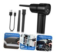 Uonlytech Soplador De Aire Secador De Pelo Batería Recargable Plumero De Aire Comprimido para Limpieza Portátil Compresor Eléctrico Plumero De Aire Inalámbrico Teclado De