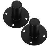 Uonlytech Soporte de Altavoz de Aleación de Aluminio 107x80mm, Base Metálica 2 Piezas para Altavoces de Estantería, Compatible Cine en Casa y Bar Deportivo