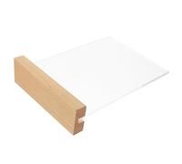 Uonlytech Soporte de Menú Acrílico T con Base de Madera para Restaurantes Exhibidor de Carteles Vertical Doble Cara Soporte Estable para Mostrar Información y Menús para Mesas y Oficinas