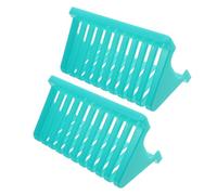 Uonlytech Soporte de Secado de Vidrio para Laboratorio Compacto, Diseño Vertical de Plástico Verde, Fácil Limpieza y Ahorro de Espacio, Paquete de 2 Piezas