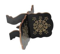 Uonlytech Soporte para Libros de Oración de Madera Negra, Estantería Pequeña Portátil, Expositor Robusto para Lectura Bíblica en Casa, Oficina, Escuela o Iglesia, Soporte Plegable