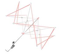 Uonlytech Soporte para Ovillos de Hilo de Tejer Color Rosa, Devanadora Manual de Metal y Plástico para Ahorro de Espacio en Exteriores y Espacios de Manualidades