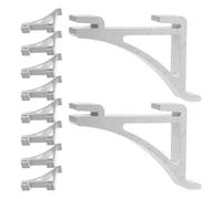 Uonlytech Soportes para Estantes de Congelador, 10 Clips Tipo K de Aluminio, Fijación Segura para Rejillas de Frigorífico, Accesorios para Congeladores Horizontales