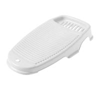 Uonlytech Tabla de Lavar Ropa Portátil de Pp Blanco, Resistente y Antideslizante para Limpieza de Ropa y Pañales Hogar, Diseño Creativo y Colgante