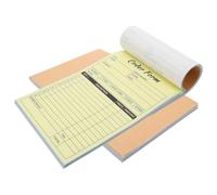Uonlytech Talonario de Recibos para Pequeñas Empresas 2 Libros 100 Hojas Tamaño 14X21 CM Formulario de Pedido Respaldo de Cartón para Gestión y Seguimiento de Pedidos