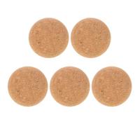 Uonlytech Tapones de Corcho de Madera Blanda 5 Piezas Tapones Redondos para Botellas de Vino y Bebidas Sellado Anti-Fugas Reutilizables para Almacenamiento en Cocina y Bar
