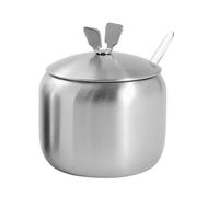 Uonlytech Tarro Diseño Moderno y Funcional de 8,5 Cm de Acero Inoxidable de Condimentos Asa para Almacenamiento en Cocina y Mesa de Desayuno