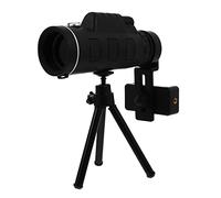 Uonlytech Telescopio Material Abs y Aleación de Aluminio Monocular Negro de 40x60 Enfoque Mano Adecuado para Fotografía Teléfono y Observación Profesional