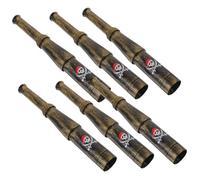 Uonlytech Telescopio Monocular Pirata para Niños 3-5 Años, Compacto y Retráctil, Juguete Educativo para Exploración y Juego Temático de Piratas, Set de 6 Piezas